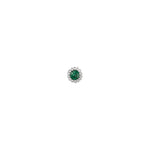 Tashi-2mm Solitaire Stud-Earrings-Sterling Silver, Emerald-Blue Ruby Jewellery-Vancouver Canada