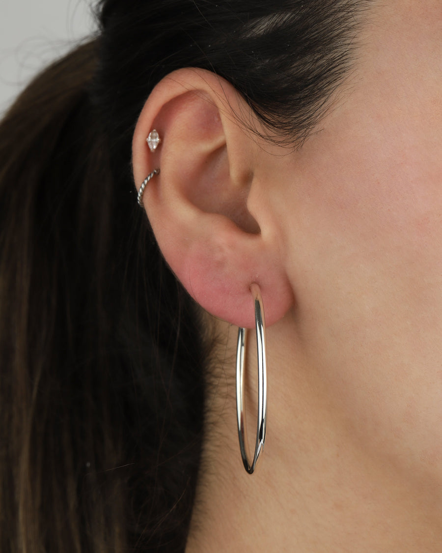 Sterling silver clearance 60mm hoop earrings