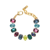 Anjali Bracelet Gold Plated, Mixed Crystal