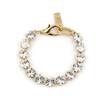 TOVA-Oakland Bracelet-Bracelets-Gold Plated, White Crystal-Blue Ruby Jewellery-Vancouver Canada