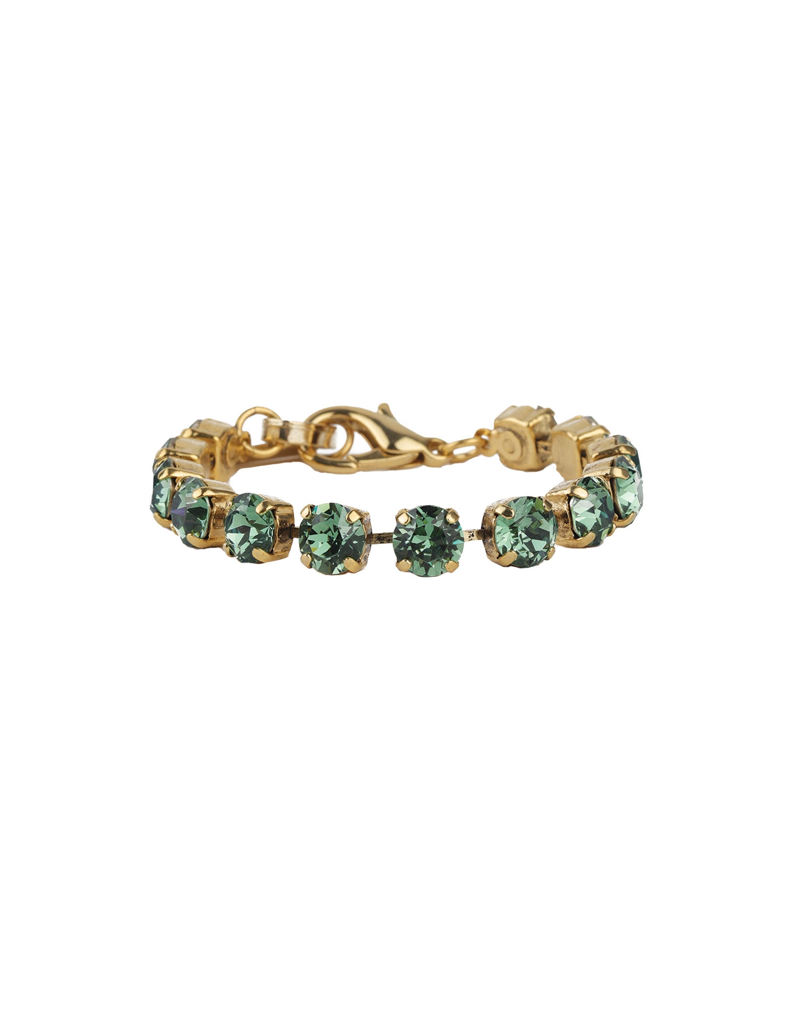 Oakland Bracelet 14k Gold Plated, Erinite Crystal