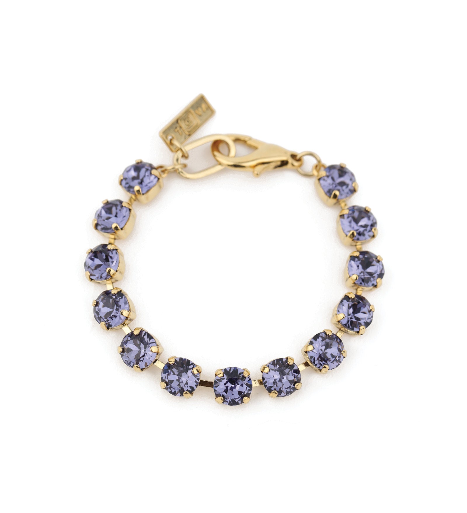 TOVA-Oakland Bracelet-Bracelets-Gold Plated, Tanzanite Crystal-Blue Ruby Jewellery-Vancouver Canada