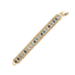 Maeve Bracelet Gold Plated, Blue Multi Crystal