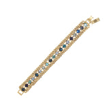 Maeve Bracelet Gold Plated, Blue Multi Crystal