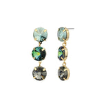 TOVA-Dionne Earrings-Earrings-14k Gold Plated, Blue Mixed Crystal-Blue Ruby Jewellery-Vancouver Canada