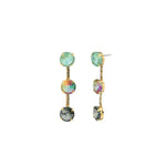 TOVA-Mini Domini Earrings-Earrings-14k Gold Plated, Blue Mixed Crystal-Blue Ruby Jewellery-Vancouver Canada