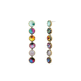 TOVA-Lilibet Earrings-Earrings-14k Gold Plated, Eclipse Crystal-Blue Ruby Jewellery-Vancouver Canada