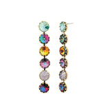 TOVA-Lilibet 2 Earrings-Earrings-14k Gold Plated, Eclipse Crystal-Blue Ruby Jewellery-Vancouver Canada