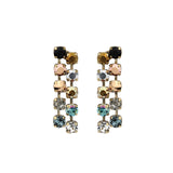 TOVA-Mini Cady Earrings-Earrings-14k Gold Plated, Metalic Mixed Crystal-Blue Ruby Jewellery-Vancouver Canada