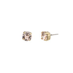 TOVA-Oakland Studs | 8mm-Earrings-Gold Plated, Silk Crystal-Blue Ruby Jewellery-Vancouver Canada