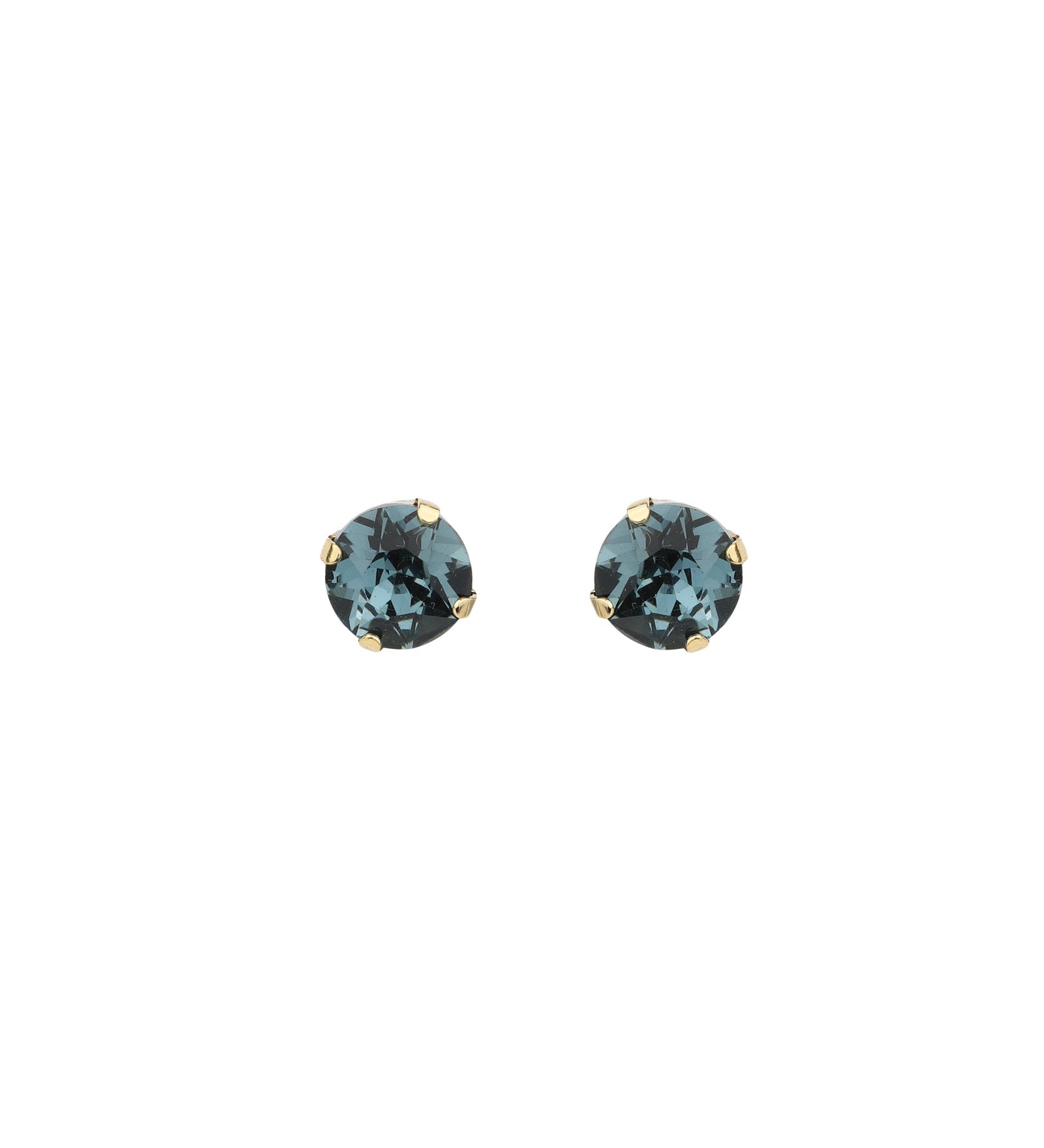 TOVA-Trentley Stud | 10mm-Earrings-Gold Plated, Indian Sapphire Crystal-Blue Ruby Jewellery-Vancouver Canada