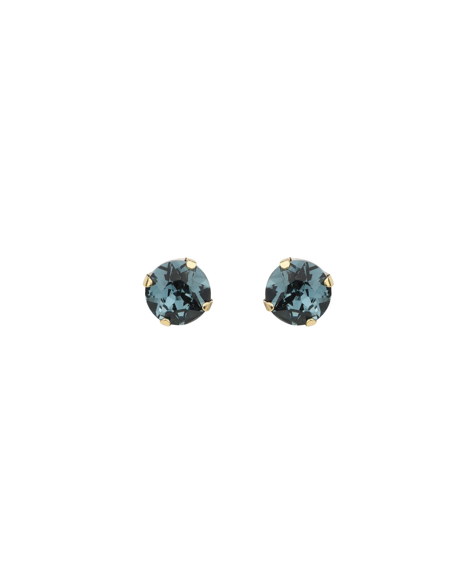 TOVA-Trentley Stud | 10mm-Earrings-Gold Plated, Indian Sapphire Crystal-Blue Ruby Jewellery-Vancouver Canada