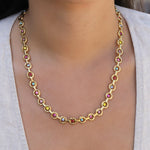 TOVA-Juniper Necklace-Necklaces-Gold Plated, Multi Crystal-Blue Ruby Jewellery-Vancouver Canada