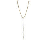 Kassandra Lariat Necklace Gold Plated, White Crystal