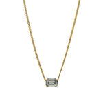 TOVA-Rubin Necklace-Necklaces-Gold Plated, Black Diamond Crystal-Blue Ruby Jewellery-Vancouver Canada