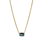 TOVA-Rubin Necklace-Necklaces-Gold Plated, Indian Sapphire Crystal-Blue Ruby Jewellery-Vancouver Canada