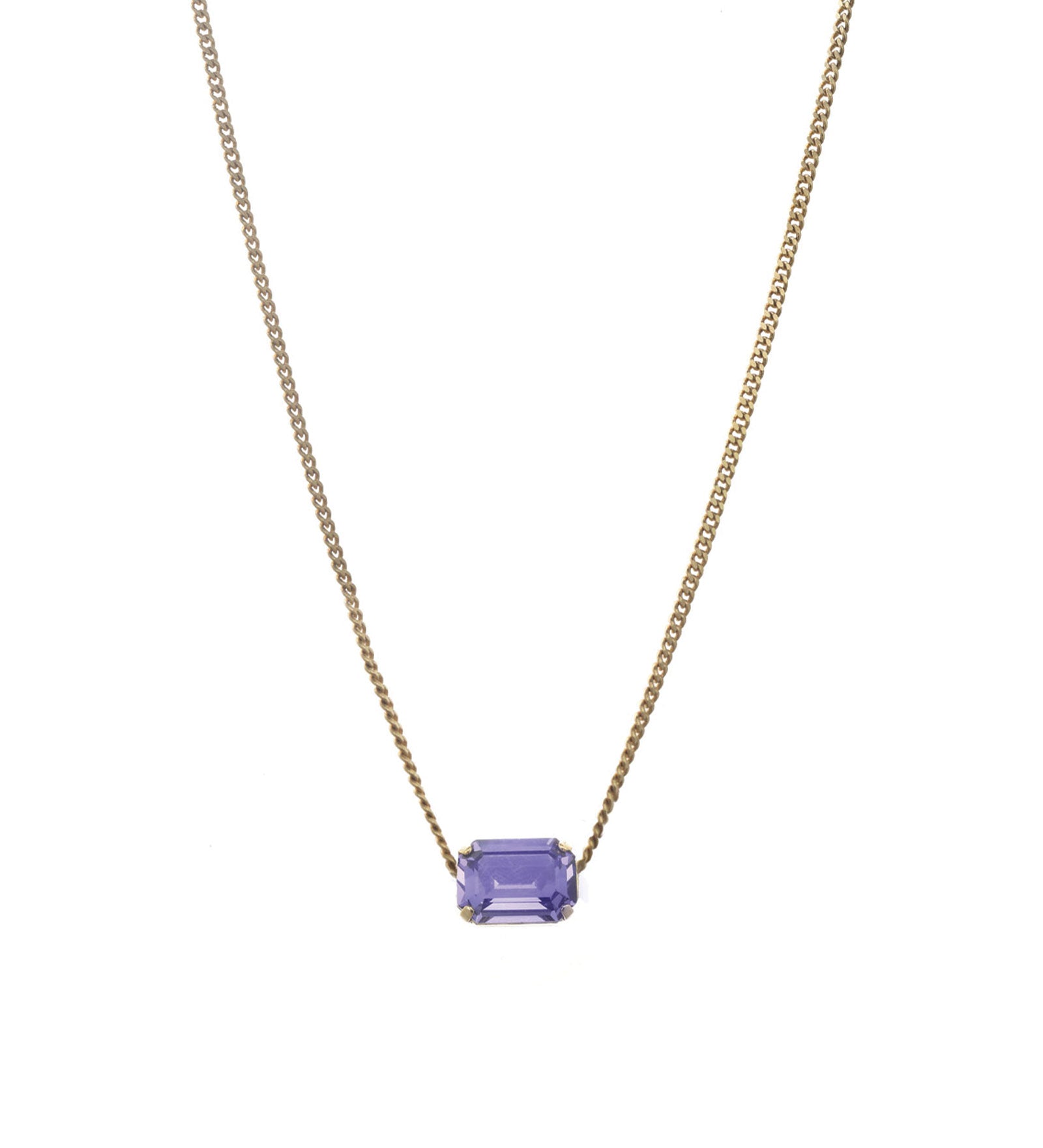 TOVA-Rubin Necklace-Necklaces-Gold Plated, Tanzanite Crystal-Blue Ruby Jewellery-Vancouver Canada