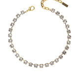 Trentley Necklace Gold Plated, White Crystal