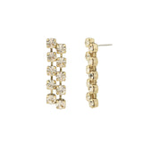 TOVA-Mini Cady Studs-Earrings-Gold Plated, Light Silk Crystal-Blue Ruby Jewellery-Vancouver Canada