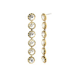 TOVA-Lilibet 2 Earrings-Earrings-14k Gold Plated, White Crystal-Blue Ruby Jewellery-Vancouver Canada