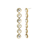 TOVA-Lilibet 2 Earrings-Earrings-14k Gold Plated, White Crystal-Blue Ruby Jewellery-Vancouver Canada