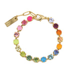 TOVA-Sarina Bracelet-Bracelets-Gold Plated, Watermelon Crystal-Blue Ruby Jewellery-Vancouver Canada