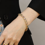 TOVA-Sarina Bracelet-Bracelets-Gold Plated, Grey Lemon Crystal-Blue Ruby Jewellery-Vancouver Canada