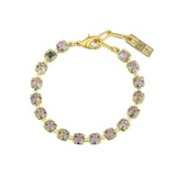 TOVA-Sarina Bracelet-Bracelets-Gold Plated, Grey Lemon Crystal-Blue Ruby Jewellery-Vancouver Canada