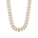 Lira Necklace Gold Plated, Clear Crystal