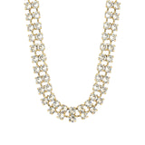 Lira Necklace Gold Plated, Clear Crystal