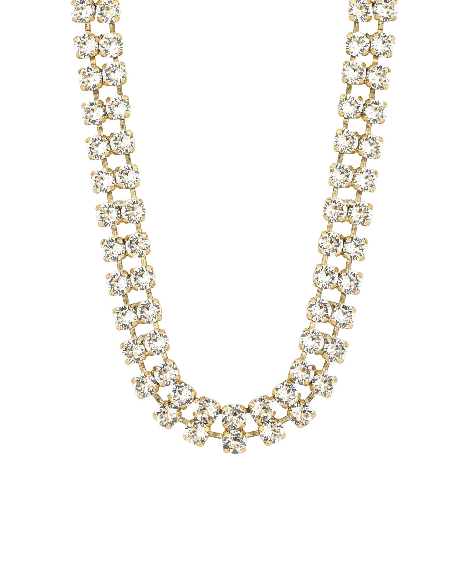 Lira Necklace Gold Plated, Clear Crystal