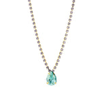 TOVA-Milli Necklace-Necklaces-Gold Plated, Lilac / Aqua Champagne Crystal-Blue Ruby Jewellery-Vancouver Canada