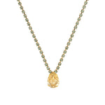 Milli Necklace 14k Gold Plated, Peach / Mint Crystal