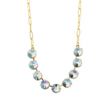 TOVA-Mini Sofia Necklace-Necklaces-Gold Plated, Verde Crystal-Blue Ruby Jewellery-Vancouver Canada