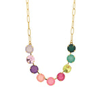 TOVA-Mini Sofia Necklace-Necklaces-Gold Plated, Pop 2 Crystal-Blue Ruby Jewellery-Vancouver Canada