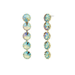 TOVA-Lilibet Earrings-Earrings-Gold Plated, Verde Crystal-Blue Ruby Jewellery-Vancouver Canada