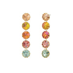 TOVA-Lilibet Earrings-Earrings-Gold Plated, Watermelon Crystal-Blue Ruby Jewellery-Vancouver Canada