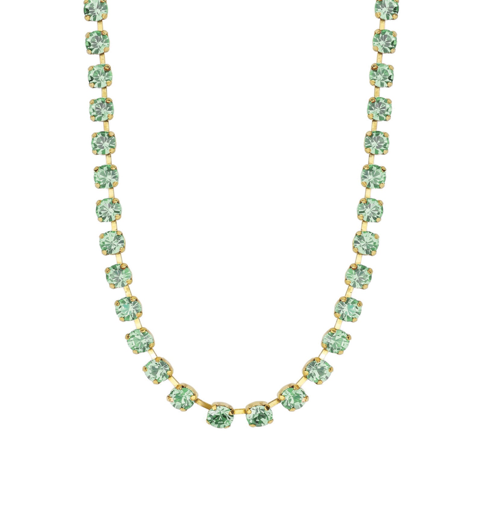 TOVA-Sarina Necklace-Necklaces-14k Gold Plated, Chrysolite Crystal-Blue Ruby Jewellery-Vancouver Canada