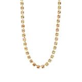 TOVA-Sarina Necklace-Necklaces-Gold Plated, Light Peach Lemon Crystal-Blue Ruby Jewellery-Vancouver Canada