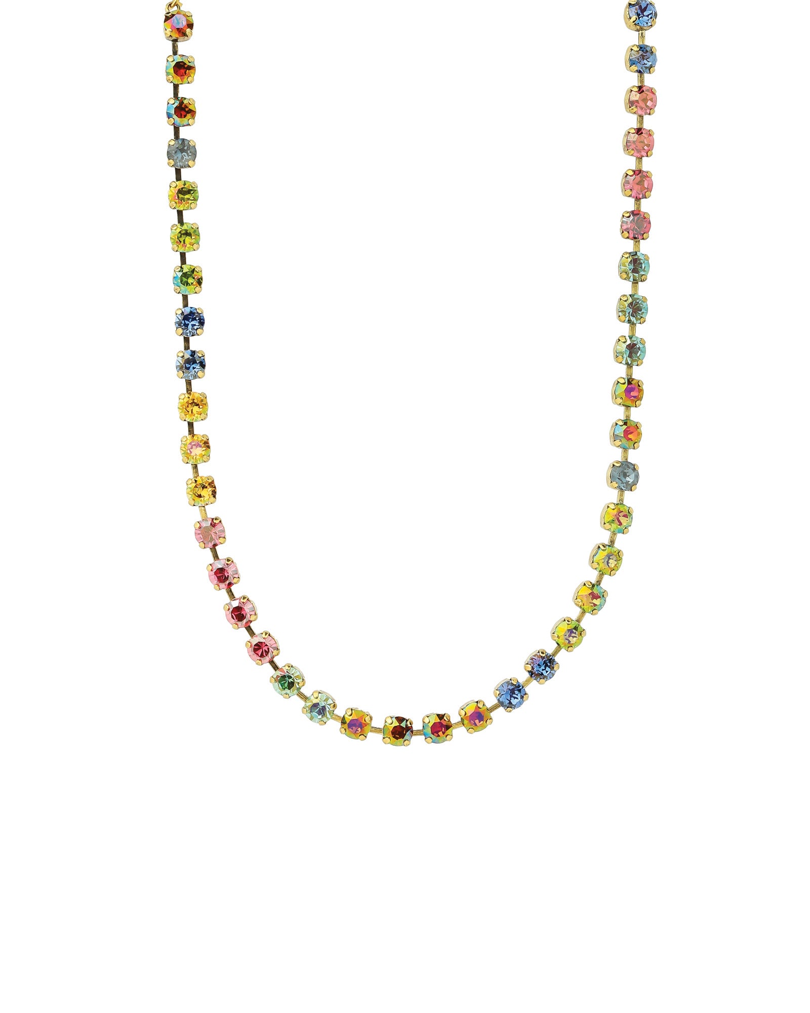 Sarina Necklace Gold Plated, Watermelon Crystal