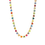 TOVA-Sarina Necklace-Necklaces-Gold Plated, Watermelon Crystal-Blue Ruby Jewellery-Vancouver Canada