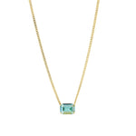 Rubin Necklace Gold Plated, Aqua Lemon Crystal