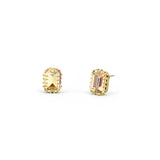 TOVA-Karine Studs-Earrings-Gold Plated, Purple Haze Crystal-Blue Ruby Jewellery-Vancouver Canada