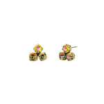 Mini Ines Earrings Gold Plated, Watermelon Crystal