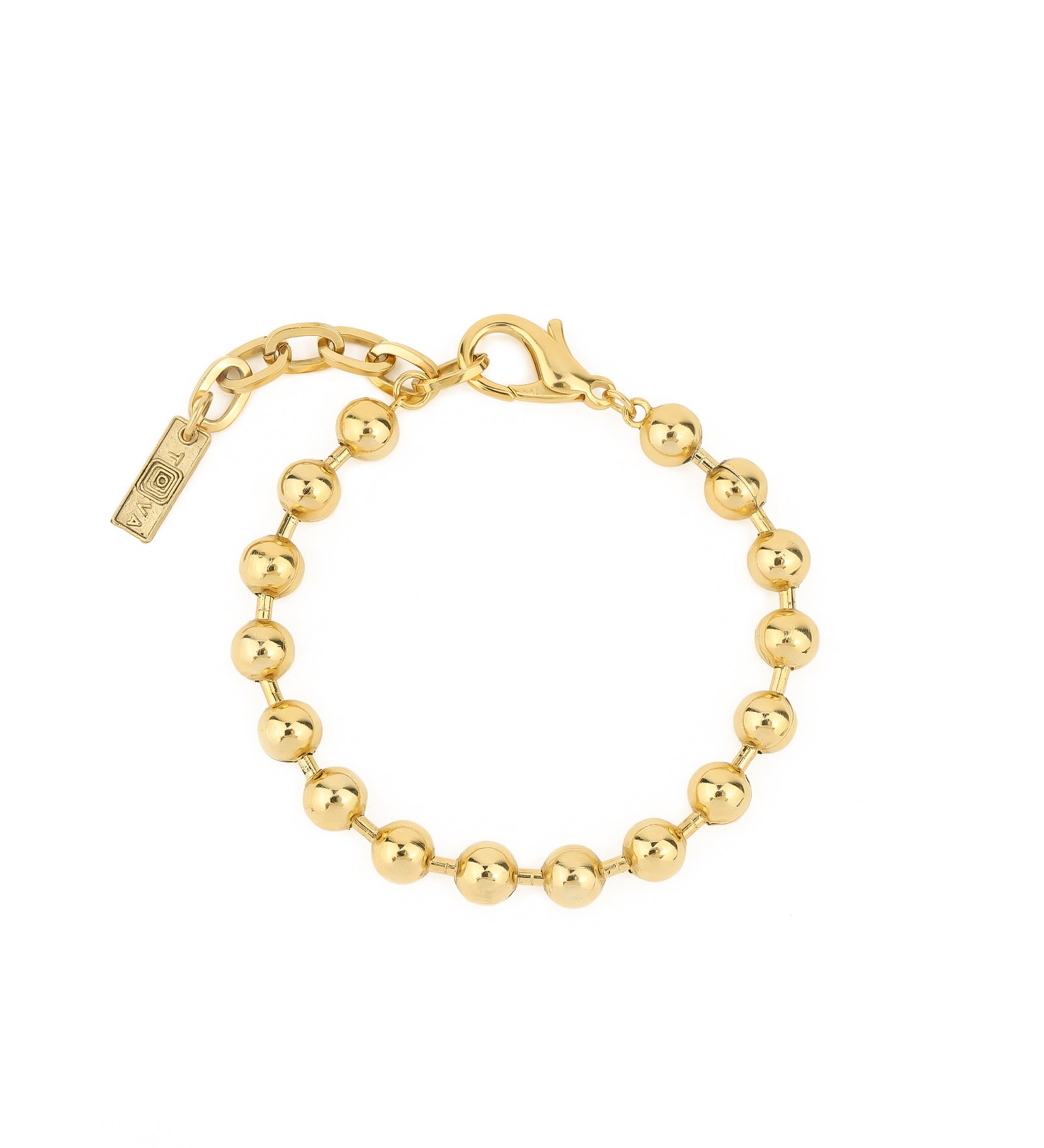 Radmilla Bracelet | 8mm Antique Gold-plated Brass