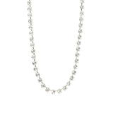 Sarina Necklace Silver Plated, White Crystal