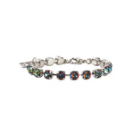 TOVA-Sarina Bracelet-Bracelets-Silver Plated, Volcano Crystal-Blue Ruby Jewellery-Vancouver Canada