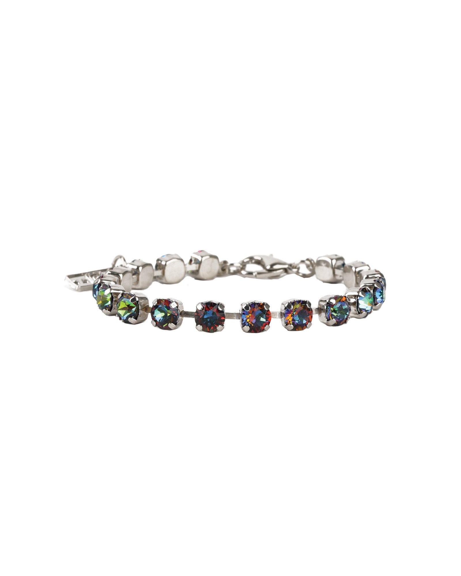 TOVA-Sarina Bracelet-Bracelets-Silver Plated, Volcano Crystal-Blue Ruby Jewellery-Vancouver Canada