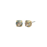 TOVA-Oakland Studs | 8mm-Earrings-14k Gold Plated, Starlight Crystal-Blue Ruby Jewellery-Vancouver Canada