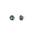 TOVA-The Basic Stud | 12mm-Earrings-14k Gold Plated, Indian Sapphire Crystal-Blue Ruby Jewellery-Vancouver Canada